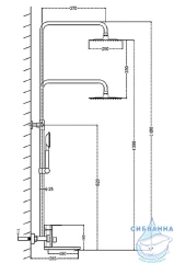 Душевая система Frap F24805 290 1 режим (сатин)