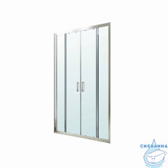 Дверь в нишу Berges Porta 140-160x190 63102 профиль хром, стекло прозрачное
