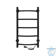Полотенцесушитель электрический Indigo Embrace П5 (с таймером) 40х80 черный муар (с возможностью скрытого подключения, подключение R/L)