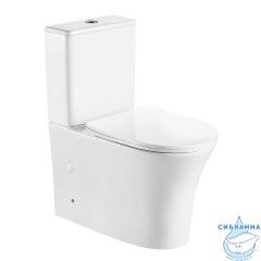 Унитаз напольный безободковый Azario Anteo Round AZ-1219A с бачком и сиденьем Soft Close (микролифт)