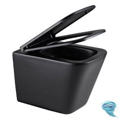 Унитаз подвесной безободковый Lemark Florex 9612002 с сиденьем быстросъемным Soft Close (микролифт)