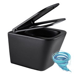 Унитаз подвесной безободковый Lemark Florex 9612002 с сиденьем быстросъемным Soft Close (микролифт)