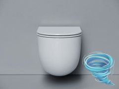 Унитаз подвесной безободковый Ceramicanova Voga CN4012T с сиденьем быстросъемным Soft Close (микролифт)