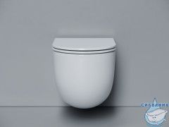 Унитаз подвесной безободковый Ceramicanova Voga CN4012T с сиденьем быстросъемным Soft Close (микролифт)