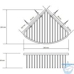 Полочка Bemeta Graphit 156208312