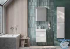 Зеркальный шкаф Roca Oleta 50 L белый глянцевый A857643806