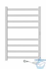 Полотенцесушитель электрический Indigo Oktava Slim (с таймером) 50х80 белый матовый (с возможностью скрытого подключения, подключение R/L)