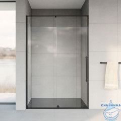 Дверь в нишу Vincea Arno 120 профиль черный, стекло прозрачное VPS-1A120CLB