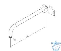 Держатель верхнего душа Am.Pm F0500701 (хром)