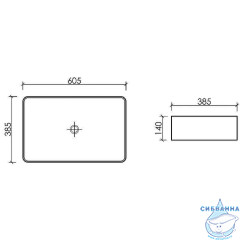  Раковина на столешницу 61 см Ceramicanova Element CN6065