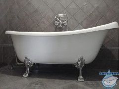 Ванна из литьевого мрамора New Line Sanitary Даллас на ножках 168х76