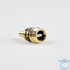 Дивертор для смесителя, латунь, h=56 мм, M24x1,5, вытяжной, золото, IDDIS, 997B0256SMG