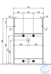 Тумба Акватон Лондри 60 белый глянец с раковиной Лондри 120 L 1A72843KLH01L/1A235901LH010