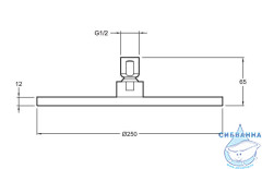 Верхний душ Jacob Delafon Katalyst E13689-CP
