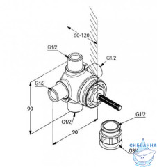 Скрытая часть Kludi 29757