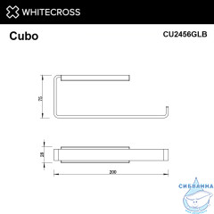 Полотенцедержатель WHITECROSS Cubo CU2456GLB (брашированное золото)