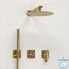 Душевая система Wasserkraft 250 1 режим A2151.277.183.208.280.197.281 (глянцевое золото )