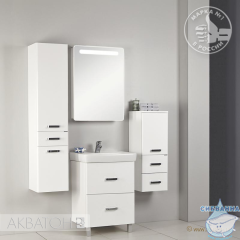 Тумба Акватон Америна 60 Н белая с раковиной Тигода 60