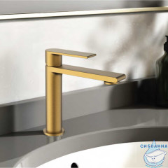 Смеситель для раковины Vincea Vogue VBF-1V1BG (брашированное золото)
