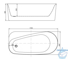 Акриловая ванна Allen Brau Priority 170x80 белый матовый