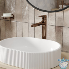 Смеситель для раковины Wasserkraft Asphe 7703H (розовое золото)