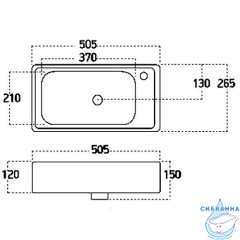 Мебельная раковина Aquanet 7045-KL 50 182338