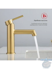 Смеситель для раковины Raglo R20.10.03 (сатин золотой)