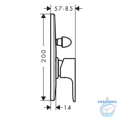 Смеситель для ванны встраиваемый Hansgrohe Rebris E 72459670 (черный матовый)