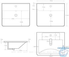 Мебельная раковина Aquanet Aquanet Ирис 50 00301802