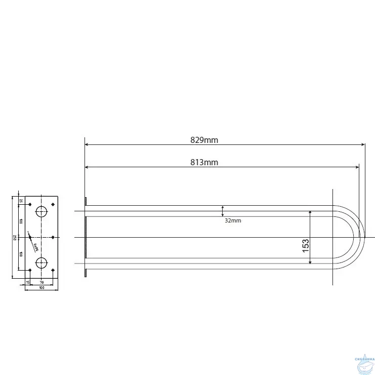 Поручень Bemeta Help 301102062