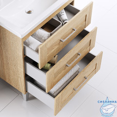 Тумба напольная Aqwella Classic Фостер 80 с раковиной Фостер 80 дуб сонома