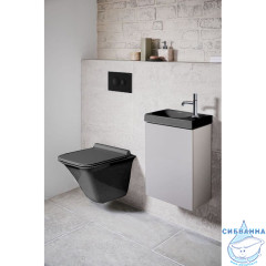 Кнопка смыва Loranto 7513  черный матовый