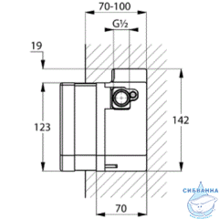 Скрытая часть Kludi 38001