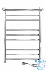 Полотенцесушитель электрический Indigo Line Trinity П8 с полкой (с таймером) 50х80 хром (с возможностью скрытого подключения, подключение R/L)