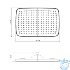 Верхний душ Iddis Esper 30 см ESP25CSi64 (хром/белый)
