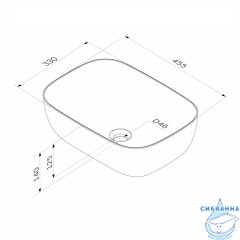 Раковина на столешницу 45 см AM.PM Func M8FWCC10450WG