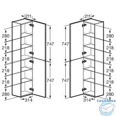 Пенал Roca Oleta 35 белый матовый A857650501