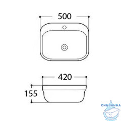 Раковина на столешницу 50 см Aquatek Амадео AQ5042-00