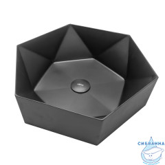 Раковина накладная ABBER Wasser Kreis AF2406MB черная матовая