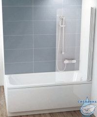 Шторка для ванны Ravak CVS1 80 профиль матовый хром, стекло прозрачное, правая