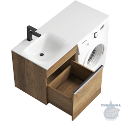 Тумба подвесная Aqwella Terra 54 дуб балтийский с раковиной Forma 115 L