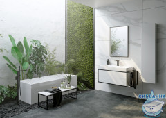 Тумба Aqwella Clarberg Logic 100 L с раковиной Toledo 90 белый глянцевый