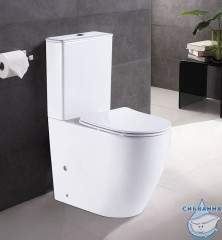 Унитаз напольный безободковый Azario Mirada AZ-1289A с бачком и сиденьем Soft Close (микролифт)