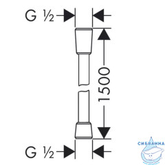Душевой шланг Lemark 150 см LE8025P-Black (черный)