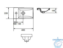 Мебельная раковина 1Marka Como 40