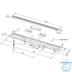 Дренажный трап для душа Plastbrno Design2 SZA2750 75 см с решеткой (нержавеющая сталь) 