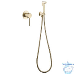 Встраиваемый смеситель с гигиеническим душем ABBER Emotion AF8825G (золото матовое)