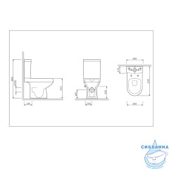Унитаз напольный безободковый AM.PM Spirit 2.0 C708600WH (c бачком без сиденья) (белый глянцевый)