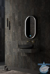 Раковина накладная карбоновая ABBER Karbon AK2041 черная