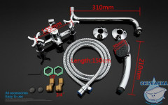 Смеситель для ванны Gappo G2243 с аксессуарами (хром)